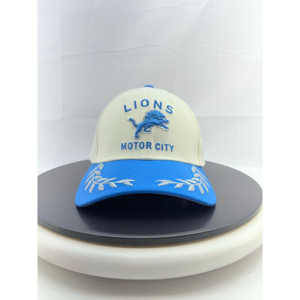New Era Detroit Lions Cream Blue 2025 NFL Draft 39THIRTY Flex Fit Hat LG/XLG NEW